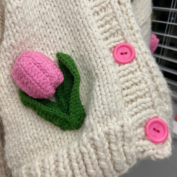 Society Mano Tulip Wool Blended Warm Cardigan Size M - Picture 9 of 11